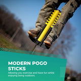 Black and Yellow Pogo Stick - Children's Large Jumping Jackhammer Toy - Top-Down View