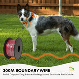 300m Boundary Wire - Solid Copper Dog Fence Underground Invisible Red Cable - Front View