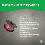 300m Boundary Wire - Solid Copper Dog Fence Underground Invisible Red Cable - Low Angle