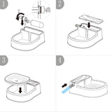 Auto Filling Dog Drinking Water Fountain - Outdoor Automatic Pet Drinking Bowl - 45-Degree Angle