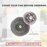 5 Fin 85mm Blade Replacement Compatible with Nutri Ninja QB3000 - Not Auto IQ - Front View