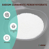 1.3Kg Sodium Percarbonate Tub - Eco Laundry Cleaner Brew Sanitiser Oxygen Bleach - Side View