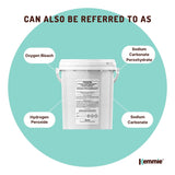 1.3Kg Sodium Percarbonate Tub - Eco Laundry Cleaner Brew Sanitiser Oxygen Bleach - Rear View