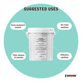 1.3Kg Sodium Percarbonate Tub - Eco Laundry Cleaner Brew Sanitiser Oxygen Bleach - Close-Up Angle