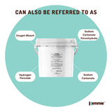 5Kg Sodium Percarbonate Tub - Eco Laundry Cleaner Brew Sanitiser Oxygen Bleach - Rear View