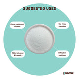 5Kg Sodium Percarbonate Tub - Eco Laundry Cleaner Brew Sanitiser Oxygen Bleach - Close-Up Angle