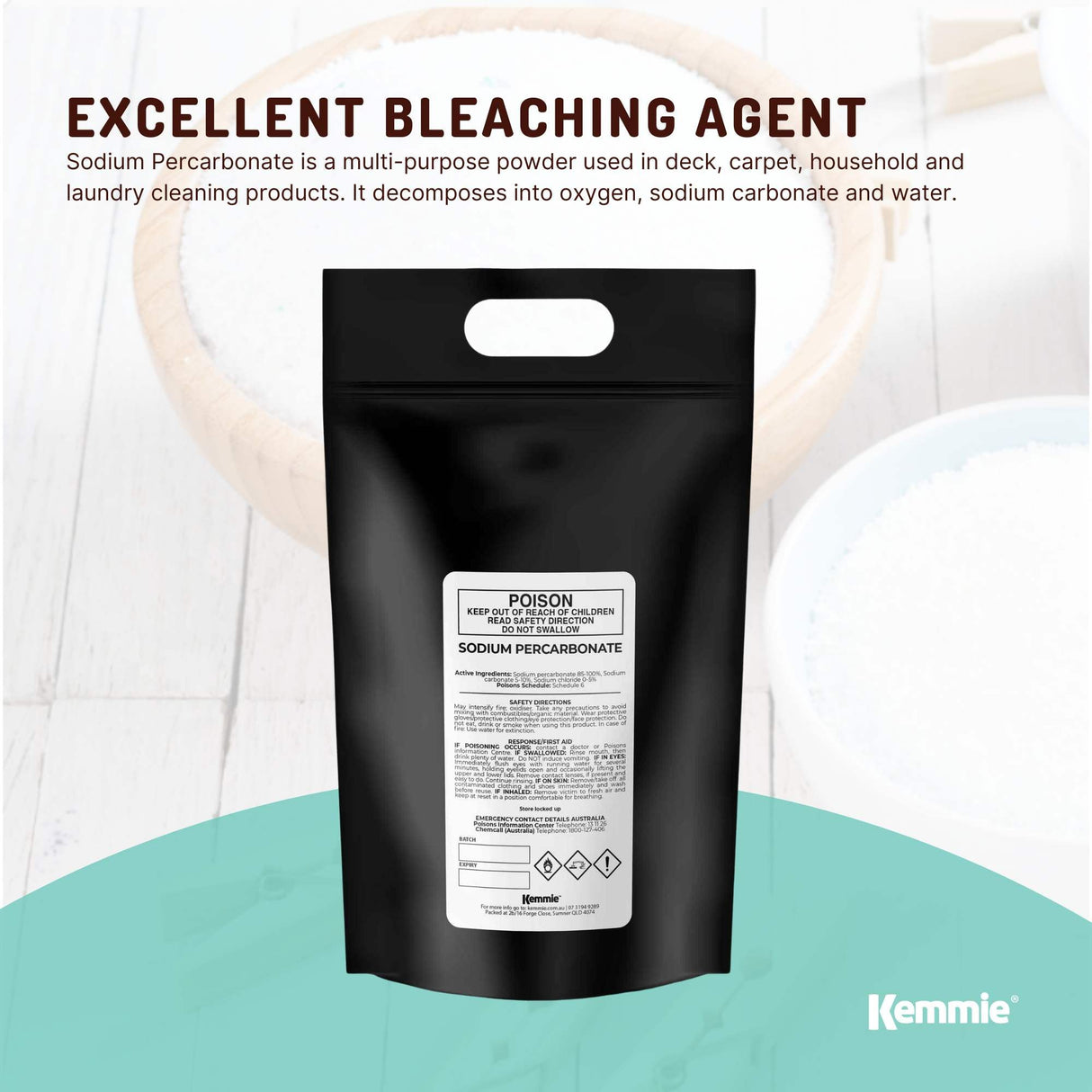 20Kg Eco-Friendly Sodium Percarbonate - Powerful Oxygen Bleach for Laundry and Cleaning