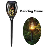 51 LED Bulbs Torch Solar Garden Outdoor Flame Dancing Flickering Light Auto Lamp - Front View