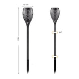 51 LED Bulbs Torch Solar Garden Outdoor Flame Dancing Flickering Light Auto Lamp - Side View
