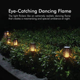 51 LED Bulbs Torch Solar Garden Outdoor Flame Dancing Flickering Light Auto Lamp - Top-Down View