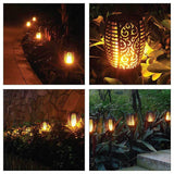 51 LED Bulbs Torch Solar Garden Outdoor Flame Dancing Flickering Light Auto Lamp - Low Angle