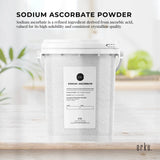 Orku 1.2Kg Sodium Ascorbate Tub - High Purity Soluble Crystalline Powder - Front View