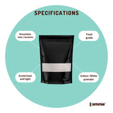 Food Grade Potassium Sorbate Granules 50g - Preservative for Cosmetics, Food & Home Brewing (E202) - Low Angle