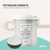 Kemmie 500g Potassium Sorbate Food Grade Granules Tub Preservative E202 Cosmetic - Front View