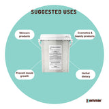 Kemmie 500g Potassium Sorbate Food Grade Granules Tub Preservative E202 Cosmetic - Rear View