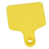 100x Cattle Ear Tags 6x7cm Set - Medium Yellow Blank Cow Sheep Livestock Label - Front View