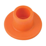 1-100 Cattle Number Ear Tag Set - Round Orange Pig Sheep Goat Livestock Label - Side View