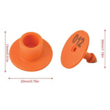 1-100 Cattle Number Ear Tag Set - Round Orange Pig Sheep Goat Livestock Label