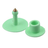 1-100 Cattle Number Ear Tags Set - Round Green Pig Sheep Goat Livestock Label - Side View