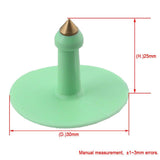 1-100 Cattle Number Ear Tags Set - Round Green Pig Sheep Goat Livestock Label - Top-Down View