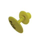 1-100 Cattle Number Ear Tags Set - Round Yellow Pig Sheep Goat Livestock Label - Top-Down View