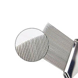 Head Lice Hair Comb - Stainless Steel - Nits Egg Flea Removal - Front View