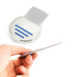 Head Lice Hair Comb - Stainless Steel - Nits Egg Flea Removal - Rear View