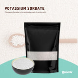 1Kg Food Grade Potassium Sorbate Granules - Preservative for Cosmetics, Brewing, and Culinary Uses (E202) - Front View