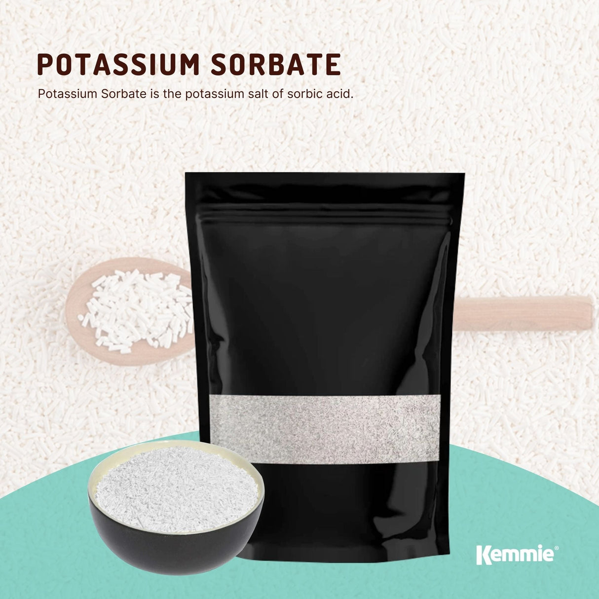 Kemmie 1Kg Potassium Sorbate Food Grade Granules Preservative E202 Cosmetic