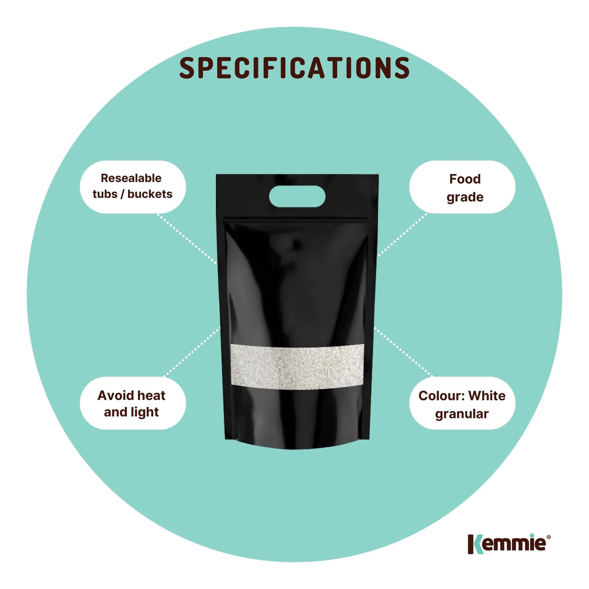 Kemmie Bulk 20Kg Potassium Sorbate Food Grade Granules Preservative E202