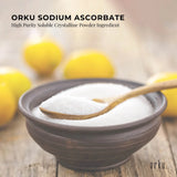 Orku 400g Sodium Ascorbate - High Purity Soluble Crystalline Powder Ingredient - Side View
