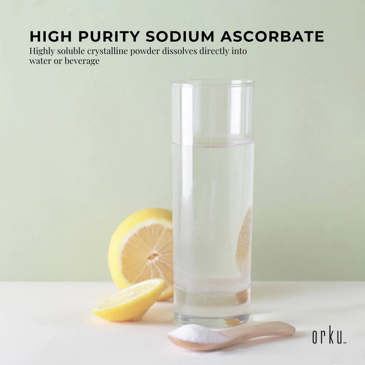 Orku 20Kg Sodium Ascorbate - High Purity Soluble Crystalline Powder Ingredient