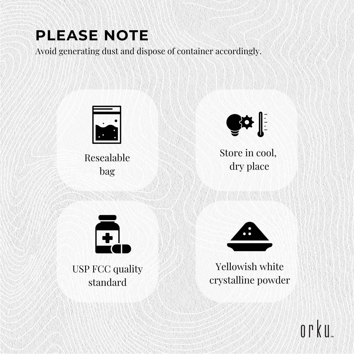 Orku 20Kg Sodium Ascorbate - High Purity Soluble Crystalline Powder Ingredient