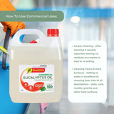 4L Commercial Cleaner Natural Bosisto's Eucalyptus Oil Floor Kitchen Bathroom - Top-Down View