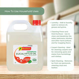 4L Commercial Cleaner Natural Bosisto's Eucalyptus Oil Floor Kitchen Bathroom - 45-Degree Angle