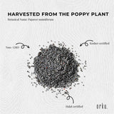100g Poppy Seeds Unwashed Papaver Somniferum For Baking and Decorating - 45-Degree Angle
