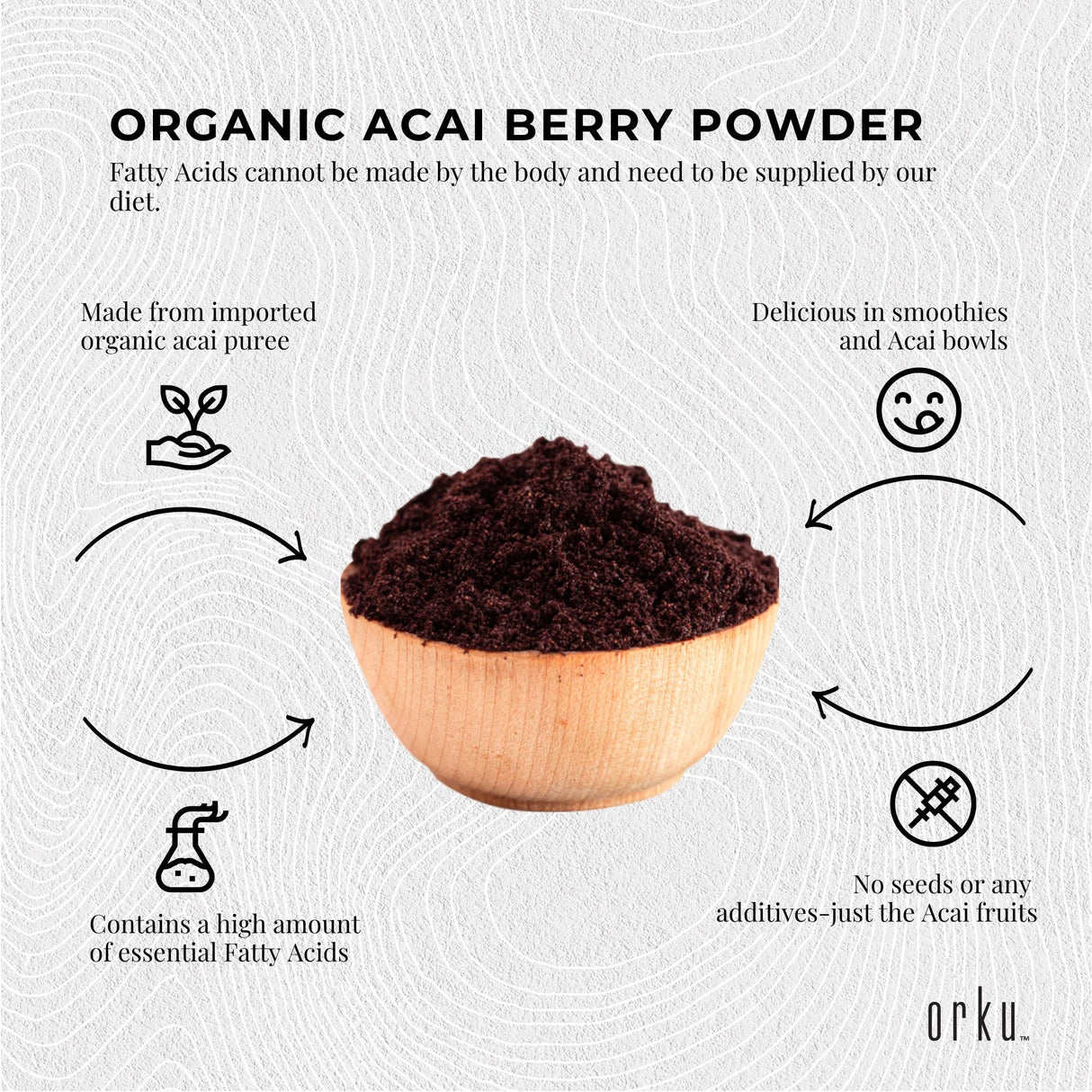 100% Organic Acai Powder - 400g Superfood from Amazon Berries