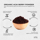 100% Organic Acai Powder - 400g Superfood from Amazon Berries - 45-Degree Angle