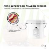 Orku 2.5kg Organic Acai Powder Brazilian Berry Smoothie Bowl Ingredient - Close-Up Angle