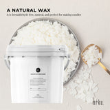 2Kg Golden 464 Soy Wax Flakes Bucket - 100% Pure Natural DIY Candle Melts Chips - Top-Down View