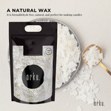 Bulk 20Kg Golden 464 Soy Wax Flakes - 100% Pure Natural DIY Candle Melts Chips - Top-Down View