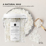 400g Golden 464 Soy Wax Flakes Bucket - 100% Pure Natural DIY Candle Melts Chips - Side View