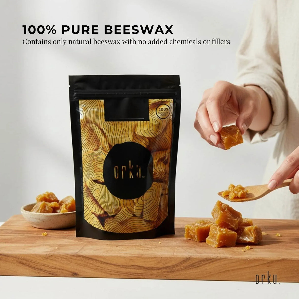 10Kg Orku Australian Beeswax Chunks - Pure Natural Unrefined Raw Bulk