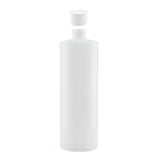 Kitchee 1x 500ml Ntural HDPE Round Bottle + 28/410 Caps - Empty Plastic Food Storage