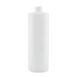Kitchee 1x 500ml Ntural HDPE Round Bottle + 28/410 Caps - Empty Plastic Food Storage - Front View