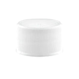Kitchee 1x 500ml Ntural HDPE Round Bottle + 28/410 Caps - Empty Plastic Food Storage - Side View