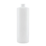 10x 500ml Clear HDPE Round Bottle + 28/410 Caps - Empty Plastic Food Storage - Side View