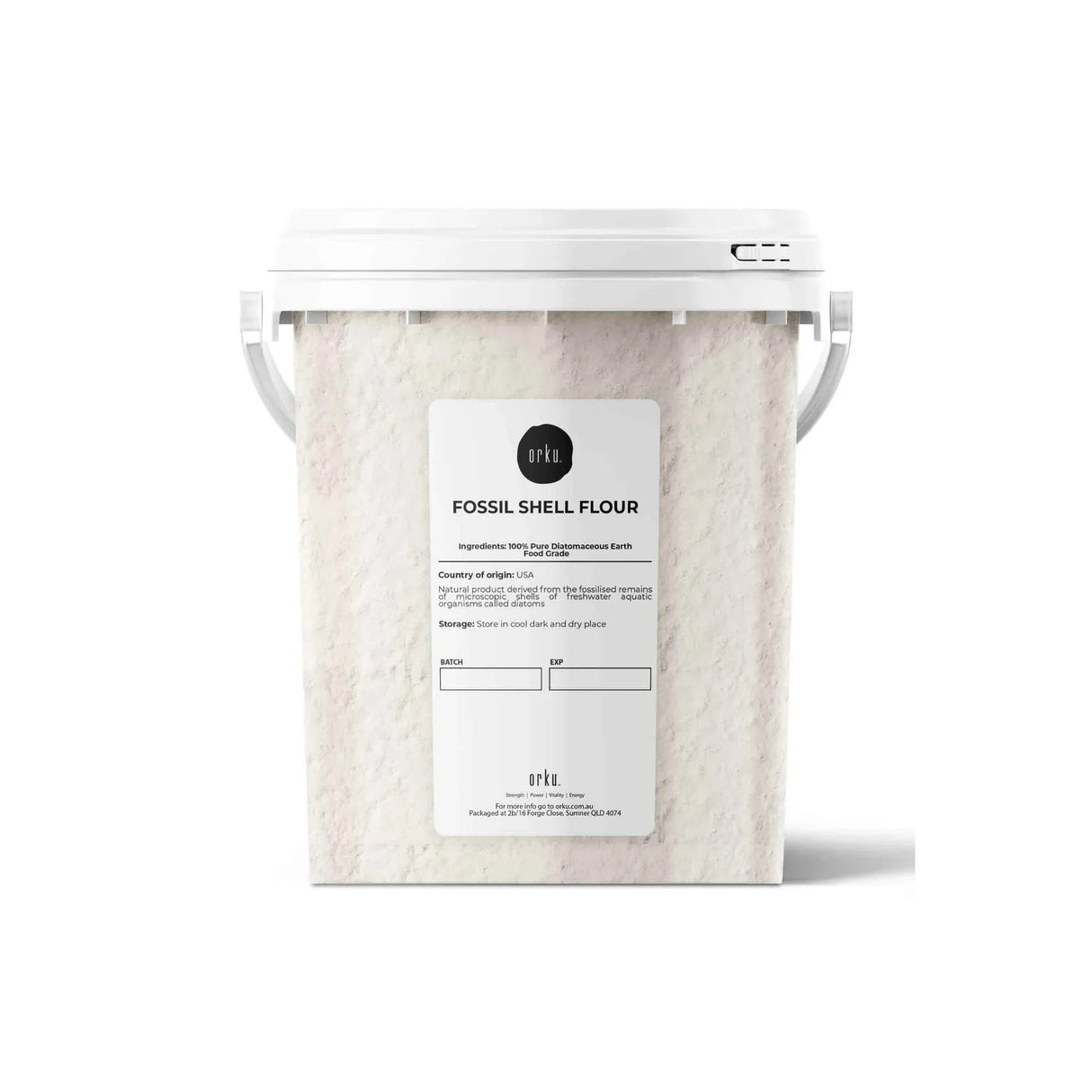 Orku 300g Fine Diatomaceous Earth Tub - Food Grade FCC Fossil Shell Flour Powder