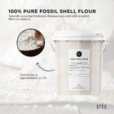 Orku 300g Fine Diatomaceous Earth Tub - Food Grade FCC Fossil Shell Flour Powder - Top-Down View
