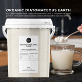 300g Organic Fine Diatomaceous Earth Tub - Food Grade Fossil Shell Flour Powder - Front View